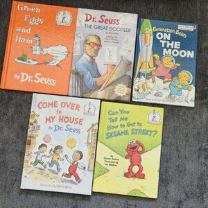 Lot of 5 Beginner Books Dr Seuss Green Eggs & Ham Come Over To My House READ‎